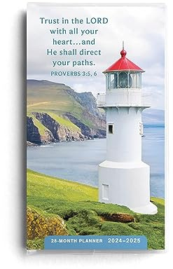 DaySpring - Trust in the Lord 2024 – 2025 Lighthouse Planner - 28-Month - 2 Year Pocket Calendar (U0271)