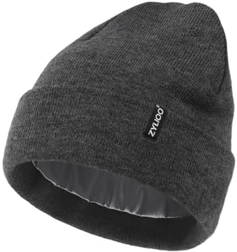 Zylioo S/M/L/XL/XXL Fleece Wintermütze Strickmütze Großen Kopf Beanie Mütze | Übergroße Mütze Winter Warme Skull Watch Cap Knit Beanie Hat für Alltag Outdoor