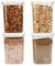 BELLE VOUS Set de Contenedores Herméticos - 4x Botes de Almacenaje de Cocina - Recipientes de 1300 ml - Tarros de Plastico para Alimentos Secos Cereales Harina Azúcar y Más