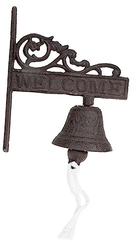 Supvox Vintage Willkommensschild Türklingel Handgefertigt Aus Eisen Heimdekor für Garten oder Cottage