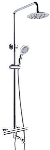 Kits de douche, kit de pomme de douche à main, contrôle thermostatique, baignoire, double poignée, robinet de pluie, ensemble de douche, pommeaux de douche de salle de bain (taille : ensembles de