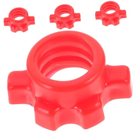 Milisten 4pcs Dumbbell Lock Nut Dumbbell Fixing Nuts Gym Weight Lifting Clips for Barbell Collars Barbell Clamp Home Gym Accessories Weight Clips