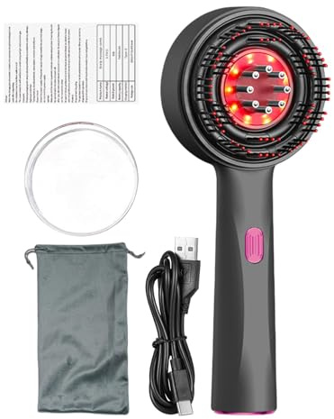 Lumetra Multifunktionaler elektrischer Kopfhaut-Massagekamm, Lumetra Rotlicht-Haarmassagegerät, Lumetra Kopfhaut-Massagebürste, zur Stimulierung des Haarwachstums