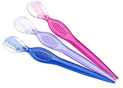 Baluue Augenbrauenrasierer Leicht und Einfach zu Kontrollieren 3 Stück aus Edelstahl Präziser Augenbrauentrimmer für Unterwegs für Damen und Mädchen