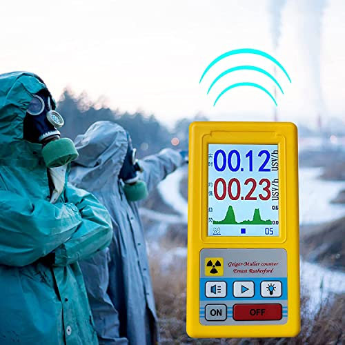 Compteur de rayonnement nucléaire Geiger Counter, testeur de rayons X bêta gamma, détecteur radioactif, dosimètre personnel détecteur de marbre dosimètre portable,Yellow