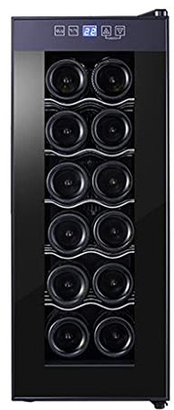IUBGFTO Réfrigérateur 35 L, Refroidisseur à vin à température constante de 12 Bouteilles, réfrigérateur à Boissons domestiques, Cave à vin indépendante (Noir c)