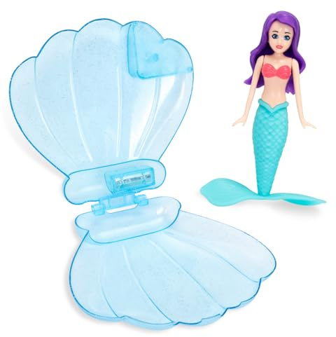 Pool Diving Toy Set, Diving Mermaids, Swimming Pool Accessories & Kids Pool Toys, Diving Games Training Gifts, Little Mermaid Party Supplies (Blue+Lake Blue)
