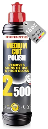 menzerna Medium Cut Polish 2500 I Abrasive Polishing Compound for Medium Scratches and Signs of Use I Buffing and Polishing Compound for Scratch Repair & a Glossy Finish I Silicone Free I 16 fl oz.