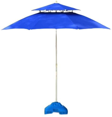 Sun Parasol Parasols Patio Garden Table Umbrella with Push Button Tilt for Outdoor Yard, Beach Commercial Event Market, (Blue 7.5 Ft/230cm)