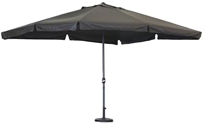 Domo Mea Ombrellone a Palo Centrale 3x4m in Alluminio Grigio - Elegante e Resistente - Telo Antivento in Poliestere
