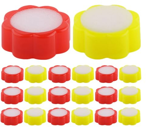 GARIOUANS 20 Pièces Éponge Humidificateur Doigts avec Base Antidérapante Éponge pour Comptage de Billets Tampon Humidificateur Papier Stable et Portable pour Bureaux et Caisses