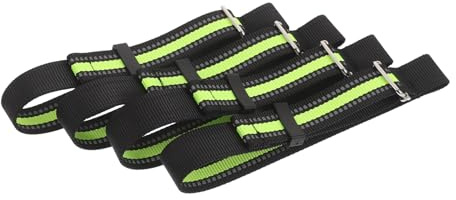 Alipis Lot de 4 Sangles de Frein de Fixation Ski Noires Réglables Bandes de Retenue Solide pour Skis et Snowboards Accès Suires Anti-desserrage pour Chaussures de Équipement Sport