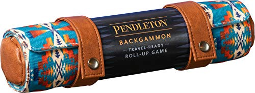 Chronicle Books Pendleton Backgammon: Roll-up spel för resa (campingspel, present till utomhusentusiaster)