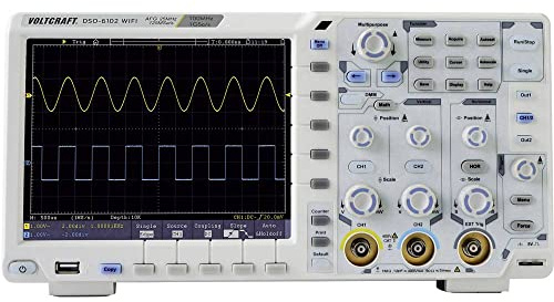 VOLTCRAFT DSO-6102WIFI Oscilloscope numérique 100 MHz 2 canaux 1 GSa/s 40 000 kpts 8 bits Radio multimètre