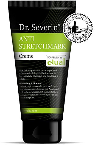 Dr. Severin® Anti Stretch Mark Creme I Anti Dehnungsstreifen Gel I Muskelaufbau Bodybuilding Schwangerschaft I Anti-Narben & Anti-Risse I Regeneriert die Hautstruktur I Made in Germany