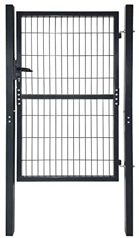 HENGMEI Porta da Giardino 150 x 100 cm, per Cortile e Recinzione (Antracite)