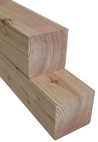 Gartenwelt Riegelsberger Pfosten 90x90 mm Höhe 30 cm Lärche Kantholz Holzzaun Gartenzaun Vorgartenzaun Friesenzaun