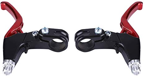 TeamSky Bremskupplungshebel, Aluminiumlegierung, Mountainbike, Bremshebel, Fahrradzubehör, 4 Farben für Fahrrad (1 Paar)(Rot)