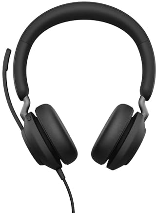 Jabra Evolve2 40 SE Wired Noise-Cancelling Stereo Headset With 3-Mic Call Technology and USB-A Cable - Works with all Leading Unified Communications Platforms such as Zoom and Google Meet - Black