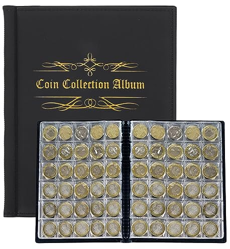 480 Stück münzen aufbewahrung, Münzalbum Münzsammlung Münzen Sammelalbum Euro Münz Aufbewahrung für Münzen 25mm, coin album,aufbewahrung für münzen