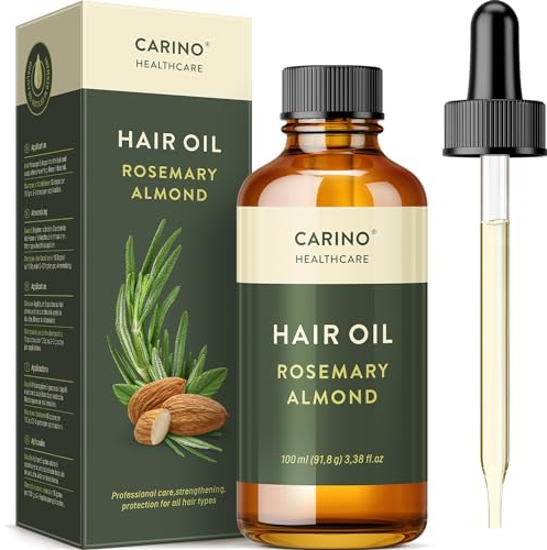 Huile capillaire à l'huile de romarin et à l'huile d'amande 100ml avec pipette pour un dosage facile