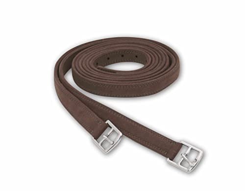 AMKA Lemico Steigbügelriemen braun, Butterfly Steigbügelriemen, 170 cm