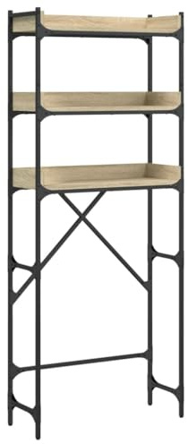 vidaXL Waschmaschinenregal Sonoma-Eiche 67x25x163 cm Holzwerkstoff