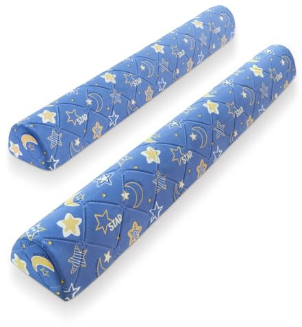 Ceekliybear 2-Pack Premium Foam Bed Bumpers for Toddler, Non-Slip Bed Rails for Toddlers for Twin, Queen, King Beds, Machine Washable Bumpers Cover for Easy Care（Size：52 x 7 x 5）