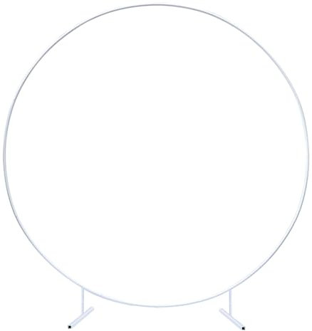 CZCPARY Staffa per palloncini, kit di arco rotondo, per palloncini dorati, in metallo, per matrimoni, matrimoni, compleanni, feste, regali per bambini, lauree, cerimonie, decorazione (bianco 2,2 m)