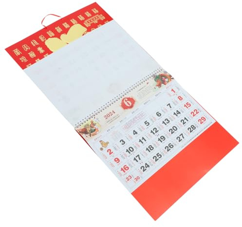 SHINEOFI Calendrier Mural Décoration Traditionnelle Chinoise Pour Maison Et Bureau Pratique Et Pour An