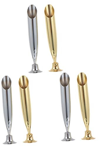 UTHCLO 6 Stk Stift Buchse Federkielhalter Einzelne Stifthalterbasis Goldfarbener Einzelner Stifthalter Charakteristischer Federständer Desktop-organizer- Unterschrift Silver Metall