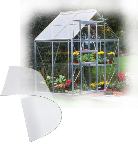 JIwqDY Polycarbonat Platte Transparent, Kunststoffplatte UV-beständig, PC Endurance Board, Gewächshausplatten, für Garten, Vordächer, Terrasse, Balkon(1x20m/3.3x65.6ft)
