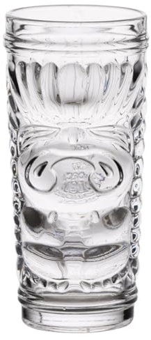 Amosfun Tasse À Cocktail En Verre Totem Tête De Mort Hawaïenne 410 Ml Distributeur De Boissons Pour Bar Fête