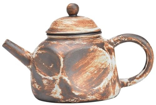 OZWYCY Teekanne Keramik Handgefertigte Kleine Teekanne Aus Grober Keramik, Retro-Keramik-Einzelkanne, Kung-Fu-Teeservice, Alte Handwerkliche Wawa-Kanne Keramik Teekanne Set(A)