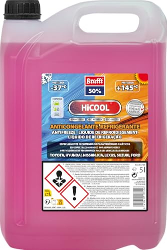 krafft Anticongelante Coche Hicool 50% para Coches Asiáticos –5 L