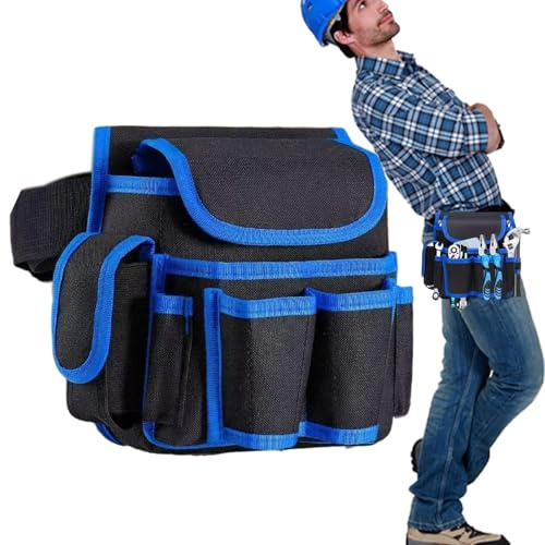 Befeixue Ceintures à Outils pour Hommes,Ceinture de Travail Réglable et Résistante en Tissu Oxford | Pochette de Rangement Grande Capacité pour Bricolage Jardinage Menuiserie Électricité Maison et