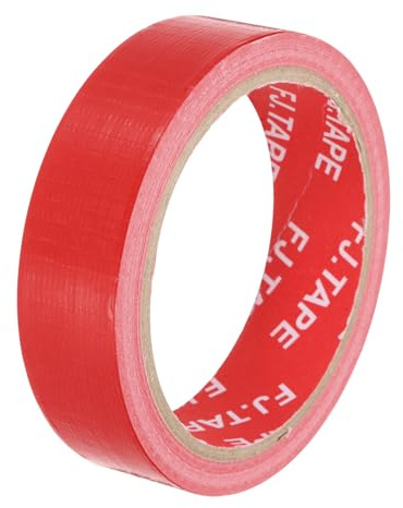 QUARKZMAN Gewebeklebeband, 25mmx13,7m Gewebeband, Paketklebeband Rot | Paketband, Reparaturband zum Reparieren, Befestigen, Bündeln, Verstärken und Abdichten