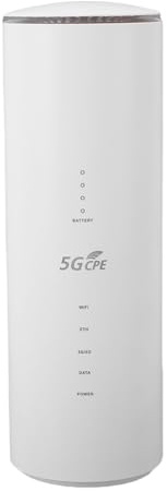 Fockety Router CPE, hotspot mobile WiFi 6 dual band 5G 2.4G 5.8G, router cellulare 5G ad alta velocità con slot per scheda SIM, 8 antenne ad alto guadagno, (Spina europea)