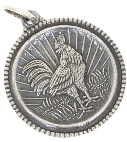 AFP Pendentif signe du zodiaque chinois Coq en argent sterling 925 ASc-10