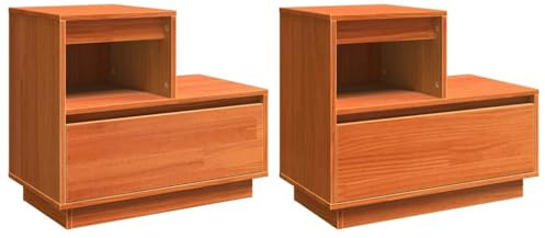 vidaXL Armario de Almacenamiento para el Dormitorio, mesita de Noche Moderna de Madera de Pino, soluciones de mobiliario para el hogar, Organizador Compacto y práctico