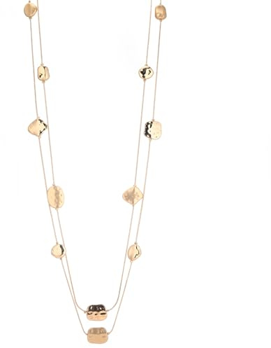 FULU AUTUMN Silver/Gold Long Necklaces for Women Long Statement Double Sweater Chain Birthday Gifts for Her Silver Gold Costume Jewellery