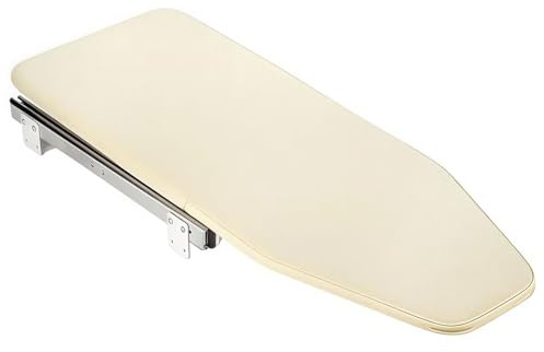 SAYEYBU Tabla de Planchar ExtraíBle, Tabla de Planchar RetráCtil Oculta, Ahorra Espacio RotacióN 180 Grados, Tabla de Planchar Plegable para Armario con Funda Resistente al Calor,Beige