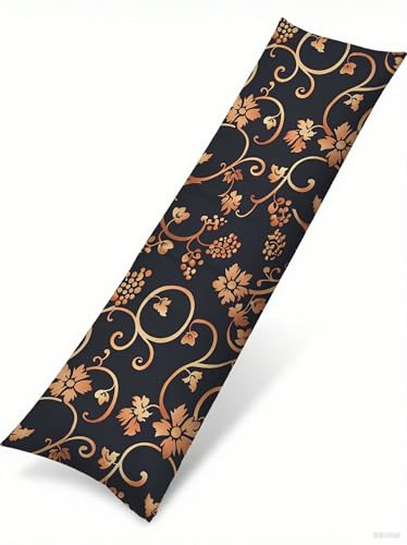 Federe Cuscini Divano 40x145, Cuscini per Divano Fiori, Morbidi Velluto Rettangolari Cuscino Letto, Cuscino Gravidanza, Autunno Soggiorno Moderno Casa Decorazioni Copricuscini Colore arancione Z-554