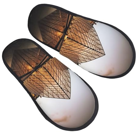 Pantuflas Museo Del Louvre En París Cómodo Felpa Pantuflas Mullidas Slippers Para Unisex Spa Hotel L