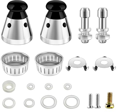 2PCS Universal Pressure Cooker Relief Jigger Valve with Exhaust Rod, Safe and Anti-blocking, Regulator Weight Pressure Control 80KPA, rubber ring gasket