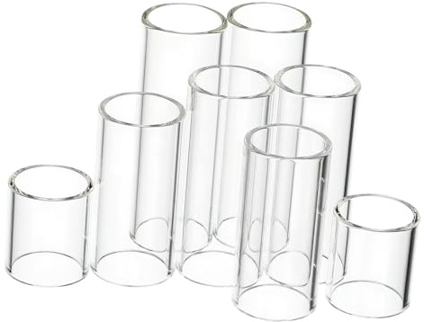 LALADEFIEE Glass Guitar Slides Finger Covers Music Accessory for Guitarists 8pcs Providing Enriched Audio and Utmost Comfort for Acoustic Guitar