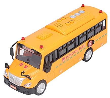 Fdit Jouet Modèle d'autobus Scolaire Jaune avec des Caractéristiques Réalistes pour L'éducation de la Petite Enfance