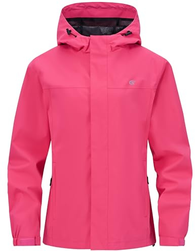 Huayuzh Softshelljacka för kvinnor, vattentät, ROSA, S