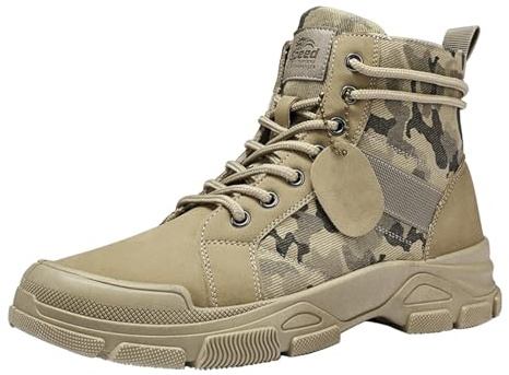 Baskets montantes pour homme, bottes de randonnée imperméables camouflage, kaki, 41 EU