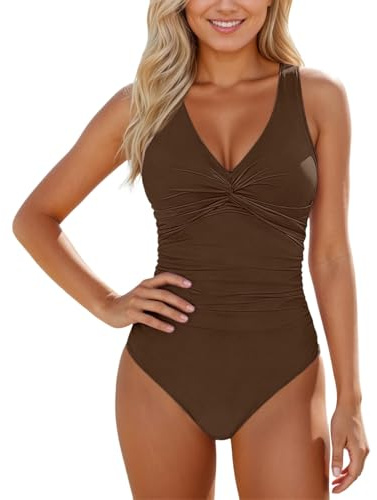 Baddräkt för kvinnor, mage, push-up, badmode, ett stycke, sommar, monokini, badkläder, baddräkt, sport, mjuka strandkläder, fritid, strandkläder, kvinnor, strandmode, sexig, slankhet, baddräkt, BRUN